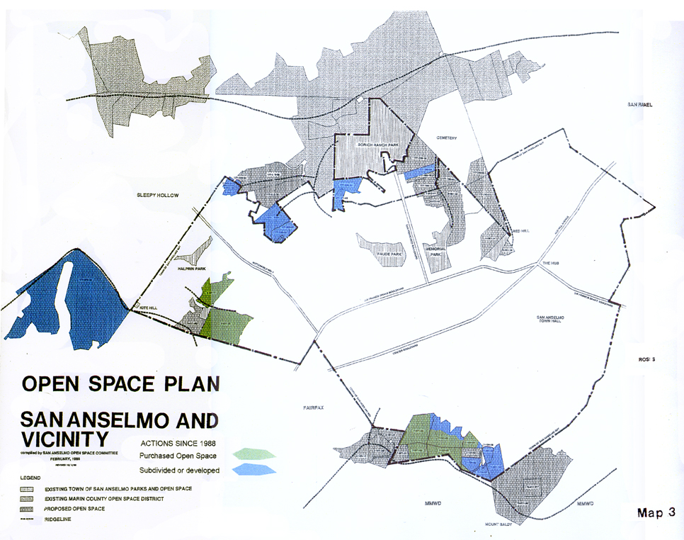 Map -Open Space Master Plan for San Anselmo and Vicinity